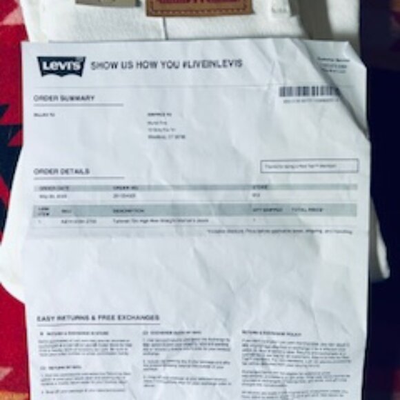 Levi's Tailored 724 HIgh Rise Straight Women's Jeans, Simply White, 27Wx30L, NWT - Picture 9 of 11